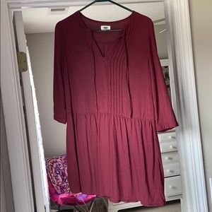 Women’s burgundy dress